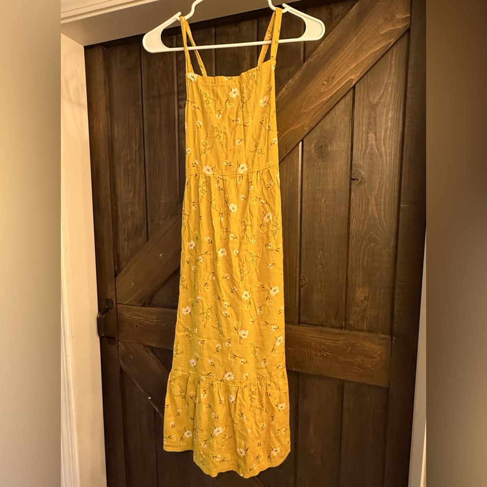 Girls Floral Yellow Sundress